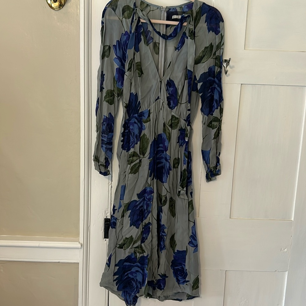 Reformation dress blue floral size 6
